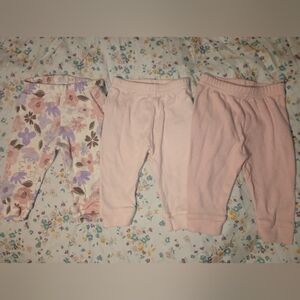 Garanimals Floral and Pink Baby Pants Set